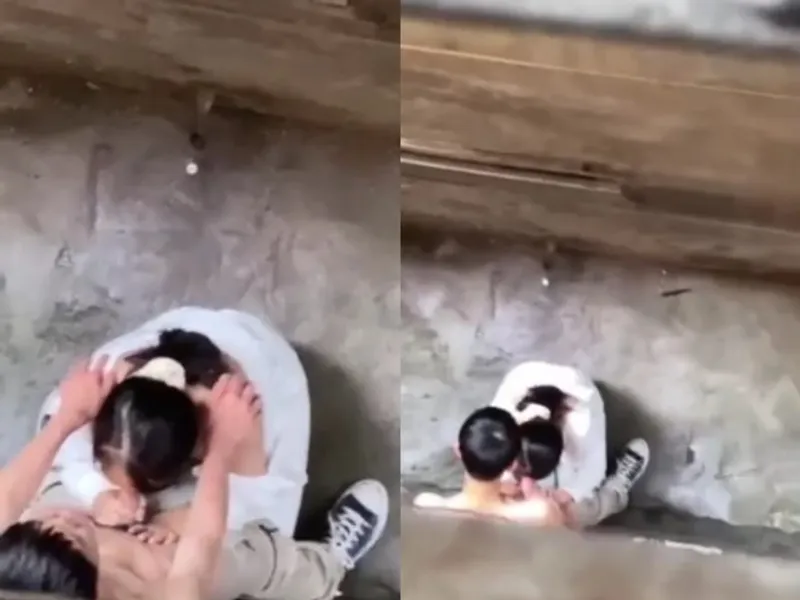 Quay lén em học sinh bú cò con ghệ ở khe nhà