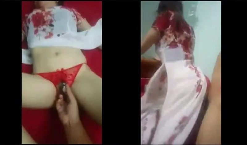 Nắc chị áo dài với quần lót dây ngọc