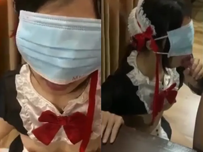 Gấu việt dâm cosplay nô lệ tình dục liếm mút con buồi điêu luyện